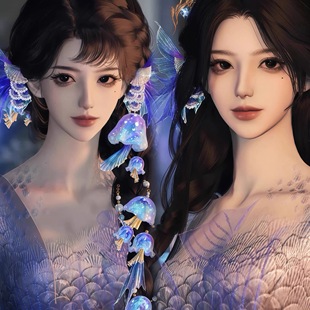 端游手游通用 燕云十六声捏脸女 沧海月明 蓝茵梦