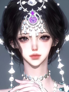 紫藤 口吃猫原创 逆水寒手游捏脸女通用 原版