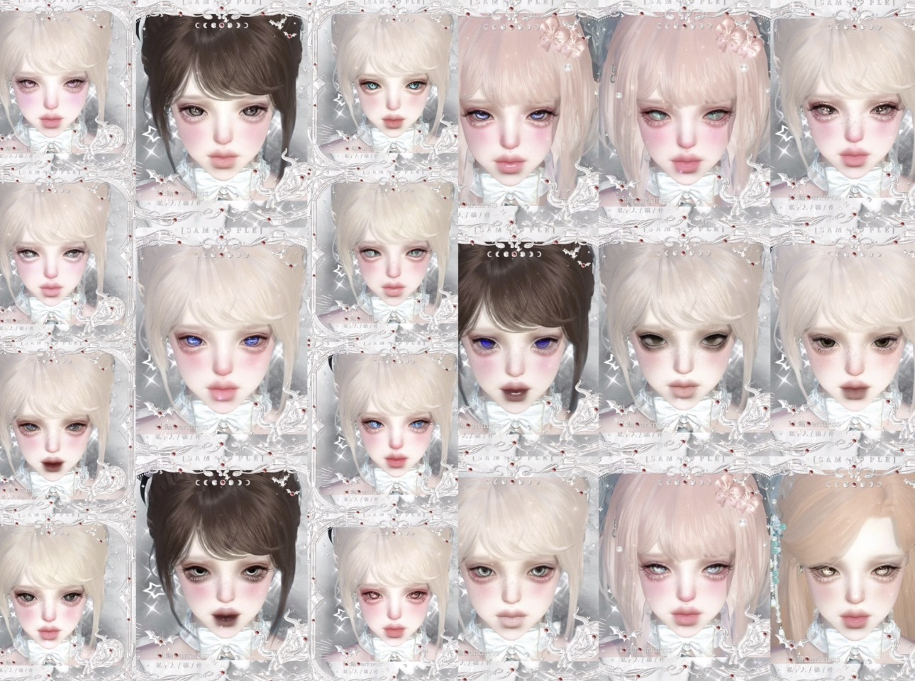 伤莉莉 21款 暗DARKNESS 群限限售 逆水寒手游捏脸女通用 原版