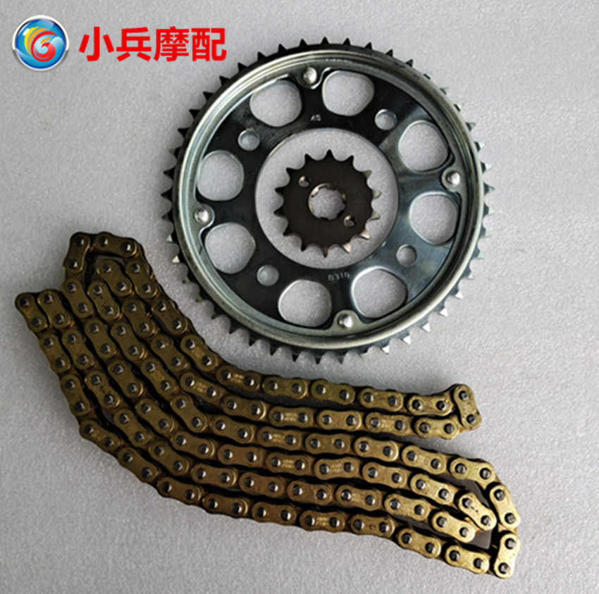 适用于新大洲本田CBF190TR 复古车  SDH175-10套链牙盘链轮链条