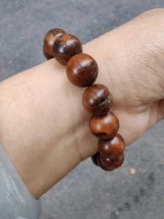 天然雷击枣木手串 雷击木手串 有残缺,甲先生雨爸出品