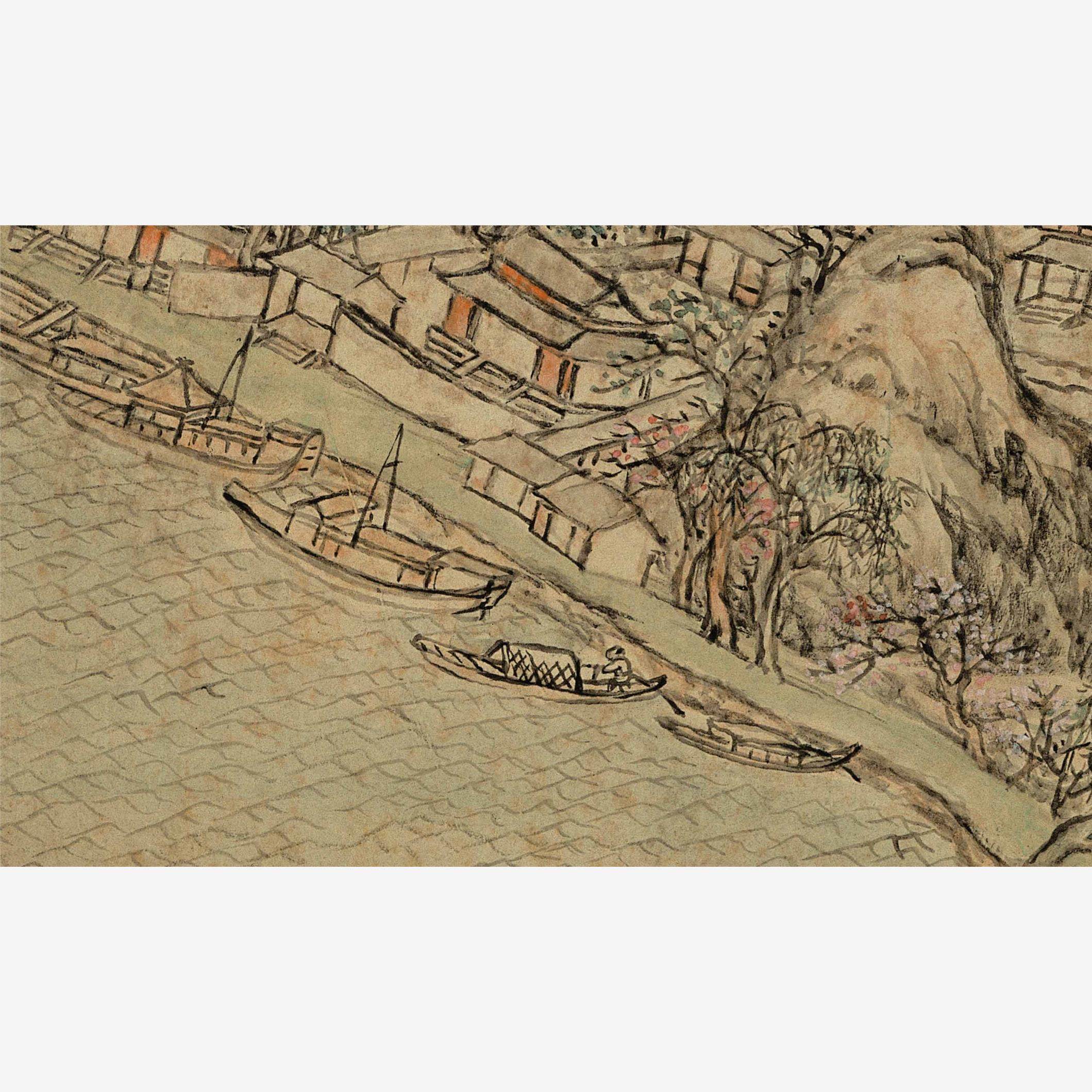 清 张宗苍 西湖图国画山水画仿古画装饰画高清微喷复制临摹范本