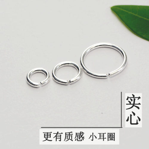 手工粗实心耳圈999足银质感简约
