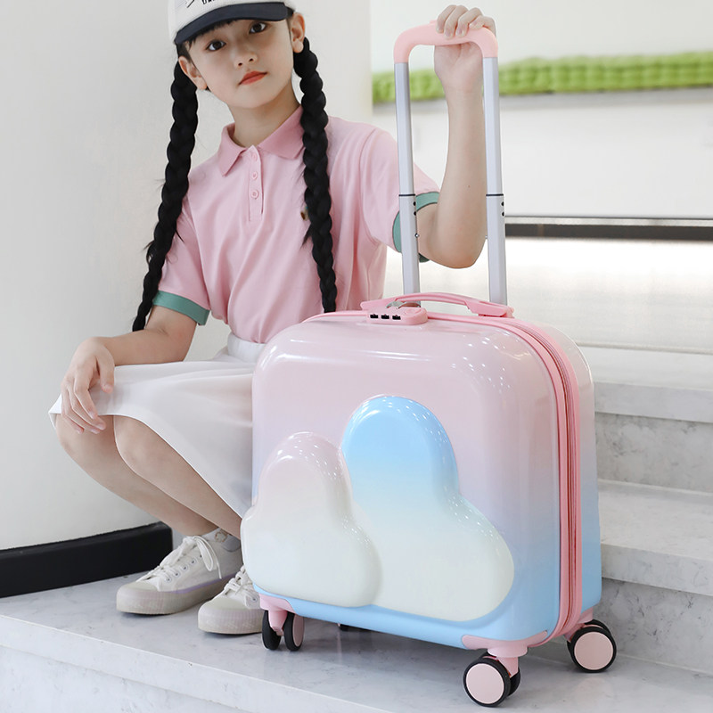 新款卡通儿童拉杆箱20寸18寸密码行李箱万向静音轮登机箱可坐可骑