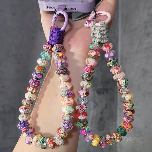 诺派斯手机挂绳女款手腕卡通可爱精致手工编织绳串珠包包挂件饰品