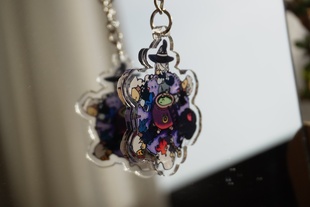 Sky光遇高颜值白卡鬼蝠nfc斗篷蓝底扫描通用周边亚克力徽章钥匙扣