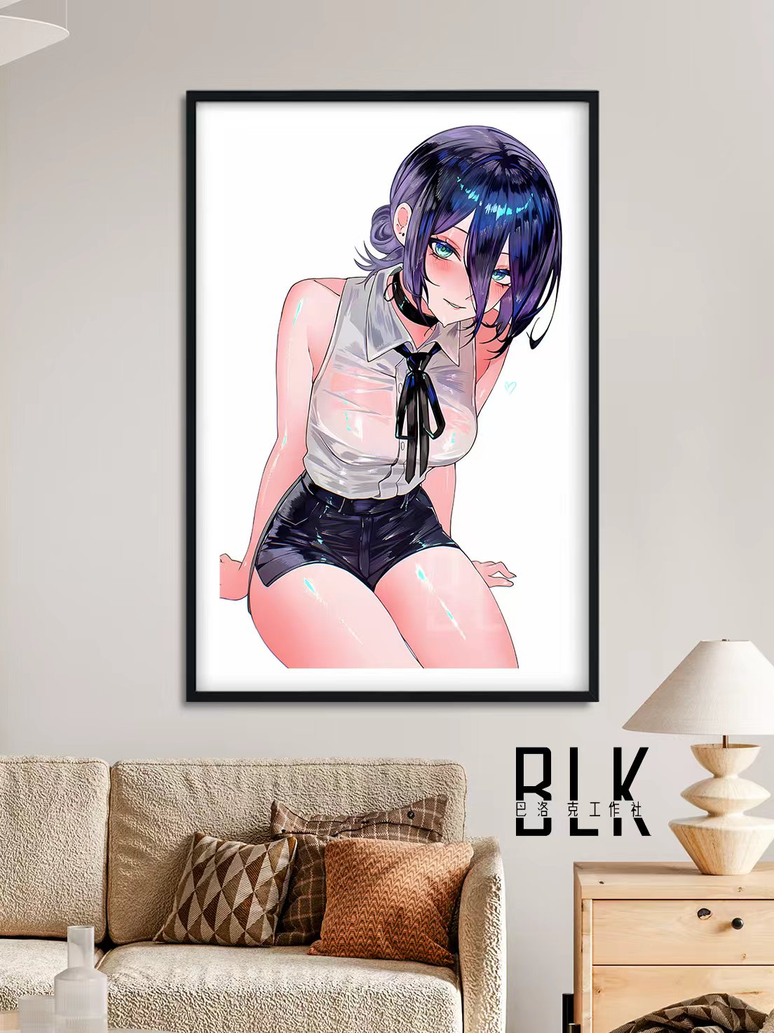 巴洛克 《蕾塞》电锯人链锯人玛奇玛电次Reze波姆 装饰画/冰箱贴