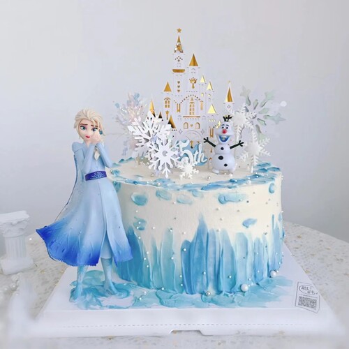 烘焙蛋糕童话公主艾莎城堡雪花