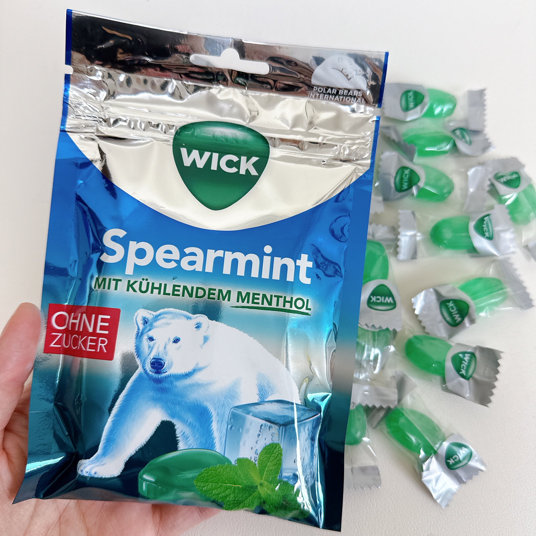 现货德国进口wick薄荷糖薄荷软糖巧克力夹心硬糖润喉糖荷兰白熊