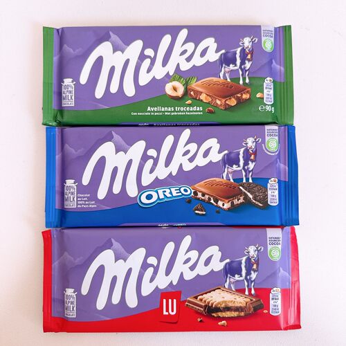 特价MILKA德国妙卡巧克力奥利奥夹心榛子巧克力LU饼干巧克力礼物