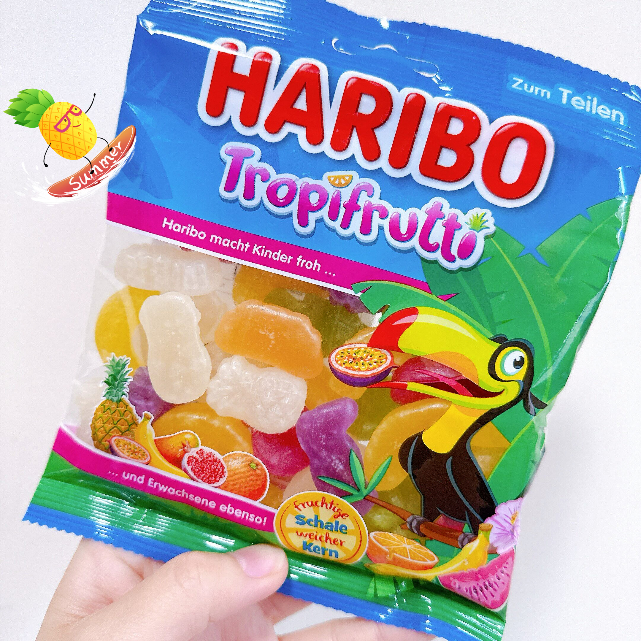Haribo哈瑞宝热带水果金熊软糖Niko同款可乐软糖酸水果汁软糖零食
