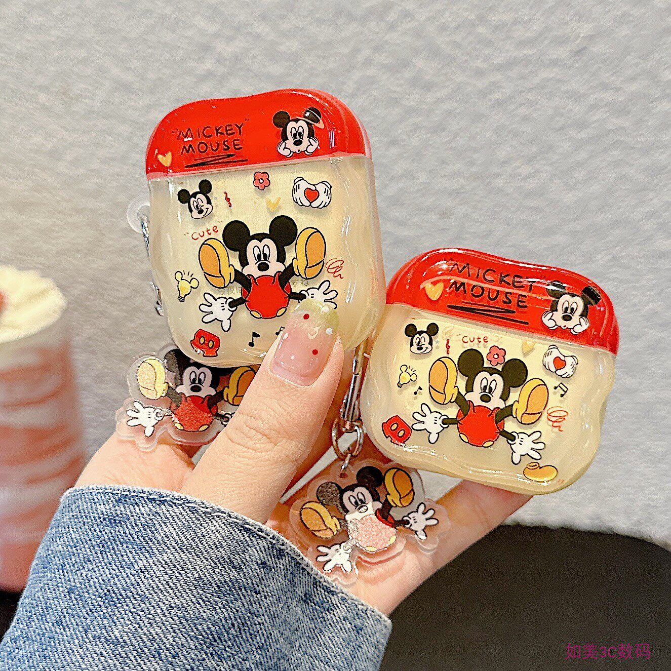 搞怪卡通可爱情侣米奇米妮适用airpods pro2保护套airpods4/3代苹果无线蓝牙耳机壳airpods1/2代硅胶耳机壳