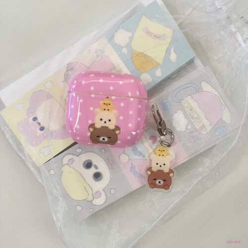 ins趣味可爱卡通轻松小熊airpods5保护套airpod4适用苹果pro3耳机壳二代无线蓝牙第三代airpod pro2代耳机盒