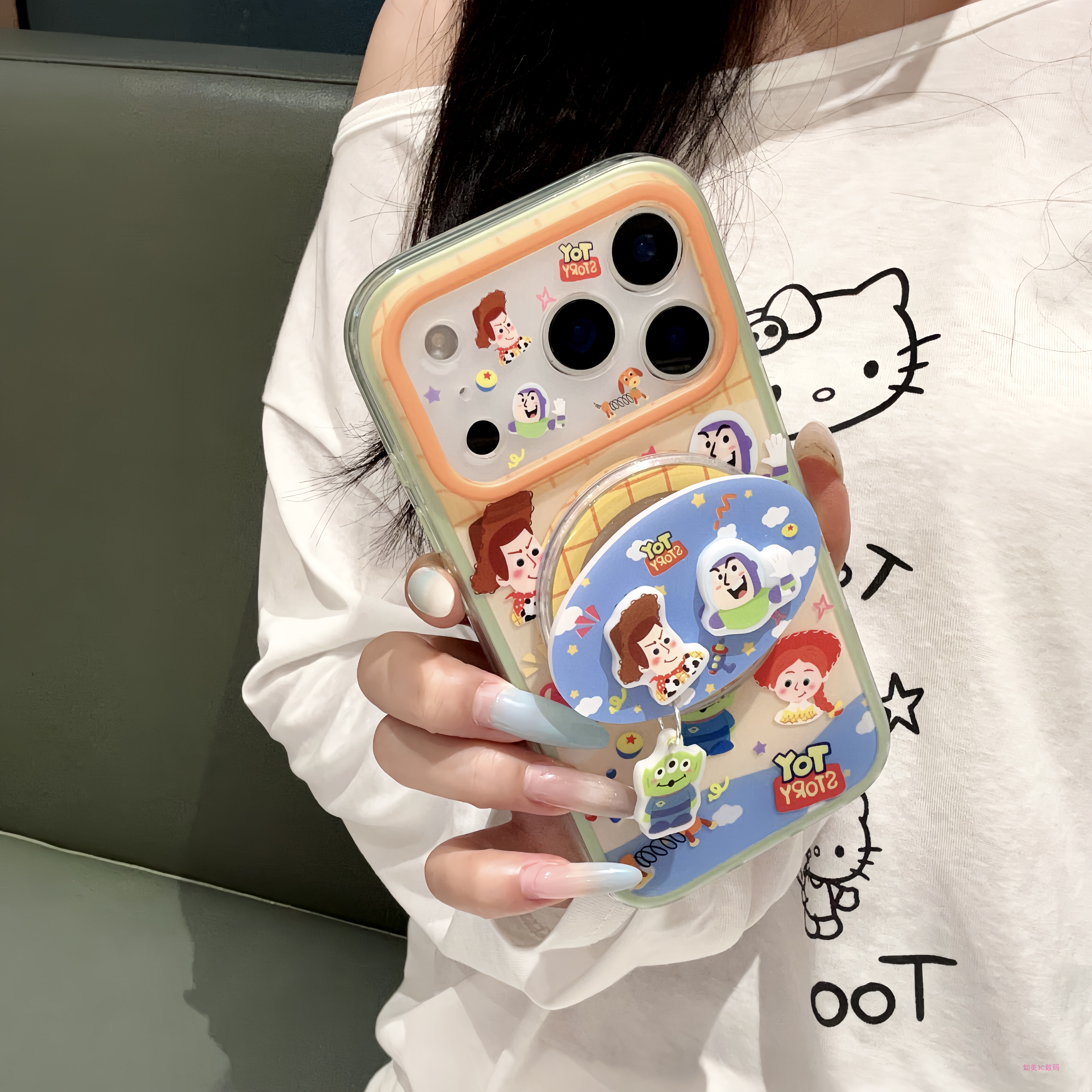 卡通玩具总动员磁吸支架适用苹果17promax手机壳iphone17pro女新款16pro网红15pro二合一全包防摔双层保护套