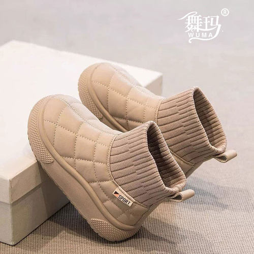真皮女童公主雪地靴保暖儿童棉鞋