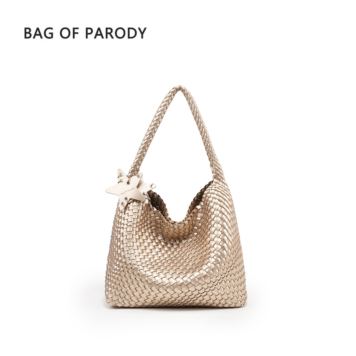 Bag of parody 时尚百搭编织包托特包枪枪同款网红通勤大包腋下包