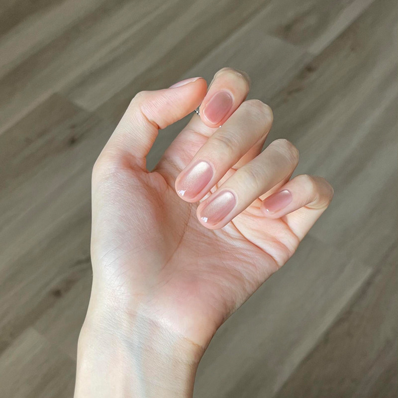 5-in-1 Cat Eye Gel Polish: No Base Coat Nude Shimmer - Product image 4