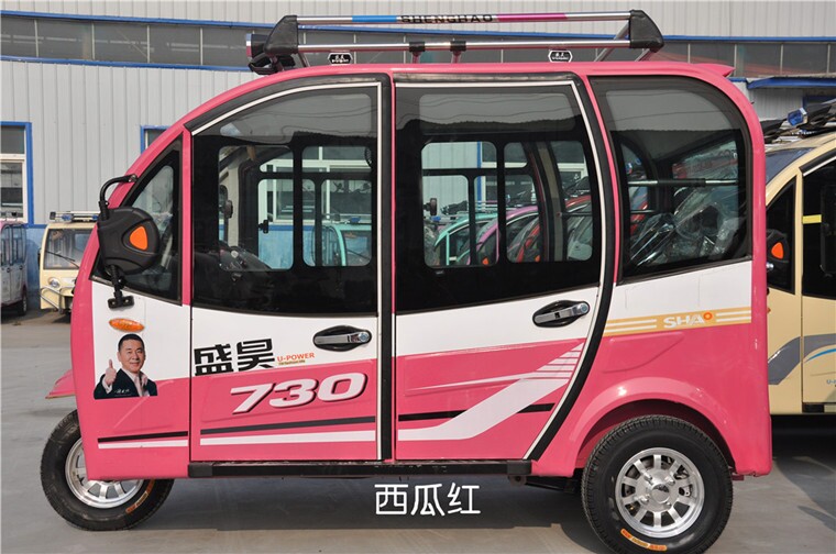 盛昊730 740电动车前挡风侧门三角后角异形钢化玻璃