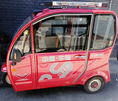 牛电N200N200GN200S封闭篷三轮车三角后角推拉门挡风后档钢化玻璃