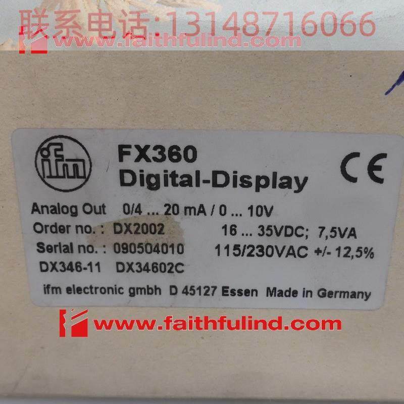 (议价)ifm dx2002 易福门全新fx360数字显示模块