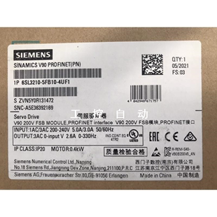 议价 5FE15 6SL3210 0UF0 OUFUV90高惯量伺服驱动器5KW