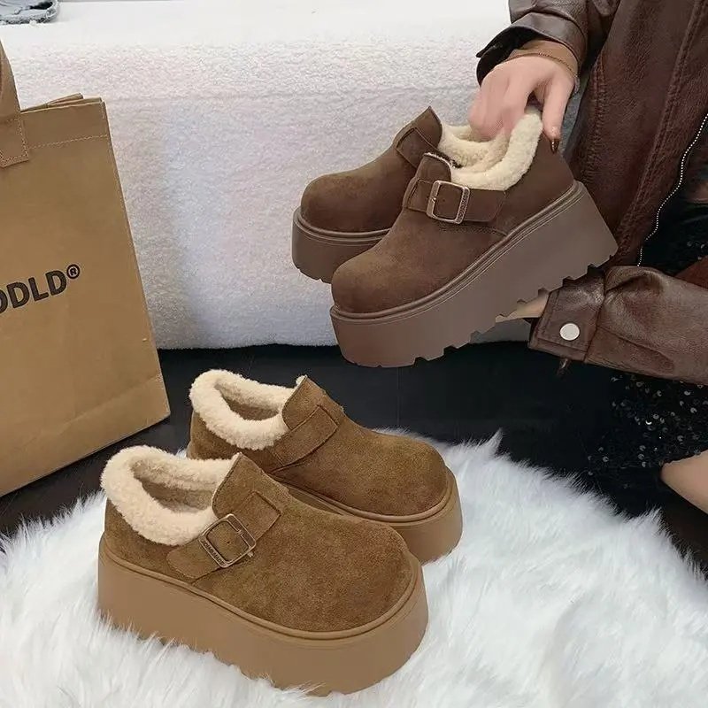 7cm增高加绒保暖勃肯鞋女2025冬季新款复古棉鞋一脚蹬防滑勃肯鞋,女鞋,勃肯鞋/软木鞋,淘宝优惠券,粉丝福利购,淘宝优惠卷