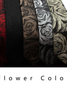 领带男佩斯利衬衫花朵6cm韩版灰色粉色咖啡色黑色红色大厂做工