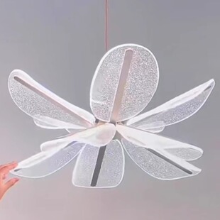 实体正品 羽光轻奢浪漫客厅餐厅吊灯三色