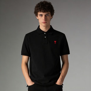 夏季 Ami 男款 纯棉Polo衫 轻奢商务休闲纯色百搭上衣 Paris短袖