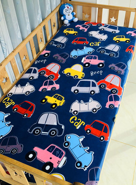 加厚牛奶绒薄棕垫床笠儿童拼床办公室午休折叠床床笠60 70 80 90