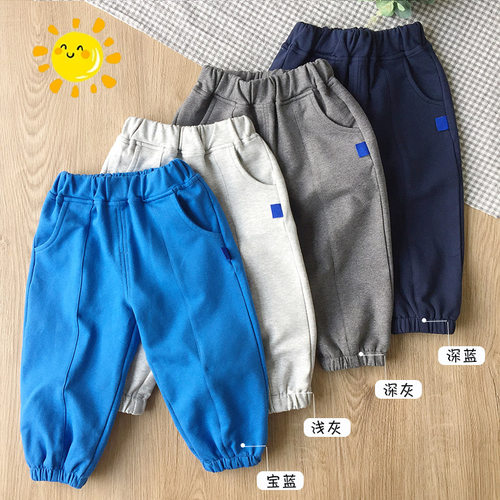 100%棉抓绒宝宝运动裤小童卫裤