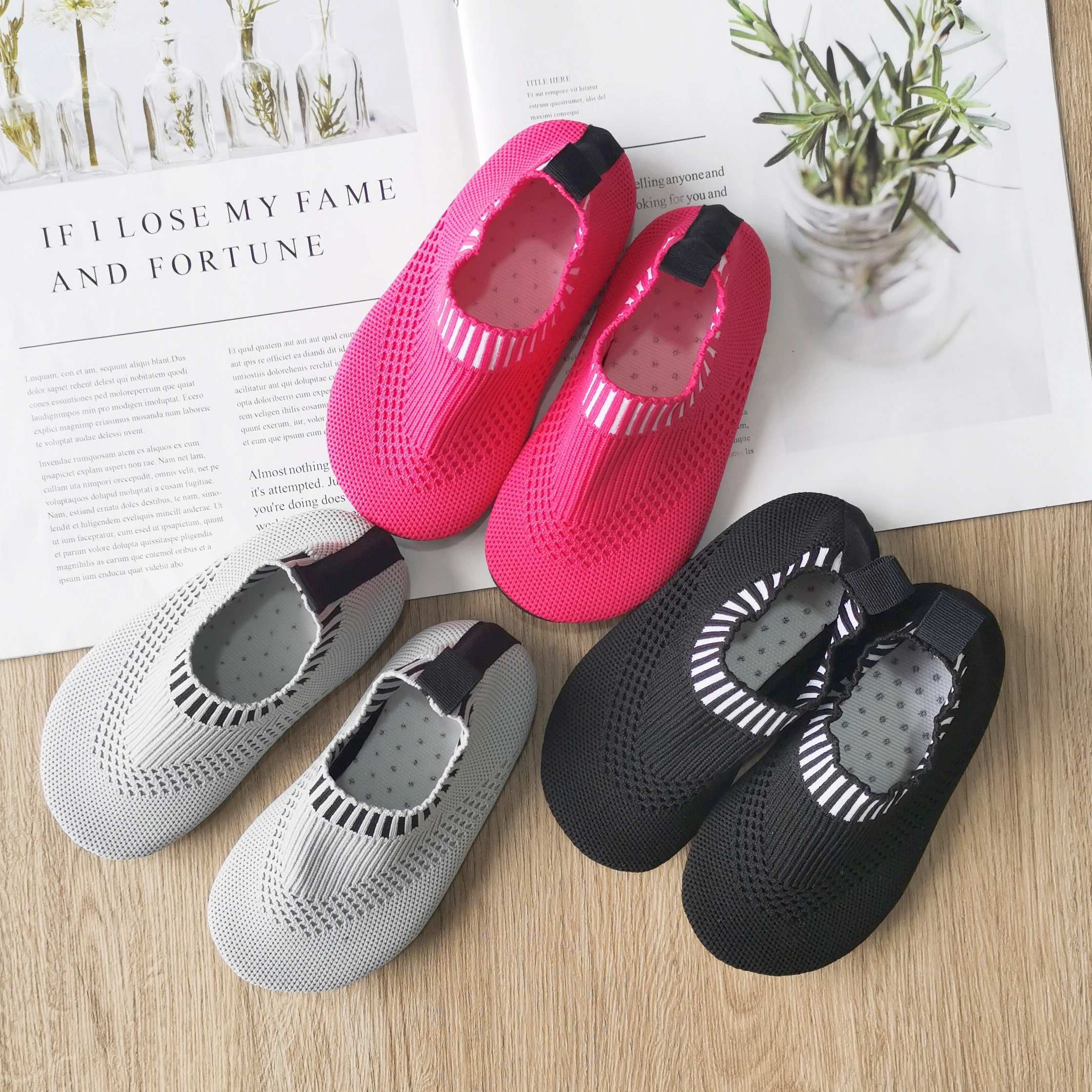 软底婴儿袜套幼儿针织地板鞋宝宝早教鞋中小童一脚蹬童鞋夏季