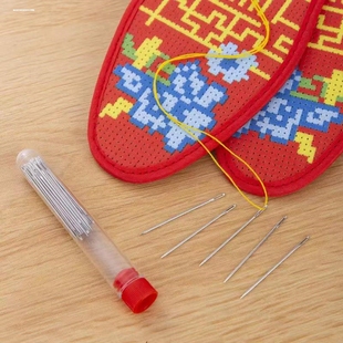 儿童不扎手圆头手缝针拼布缝衣针大孔绒毛线缝合针丝带绣花针