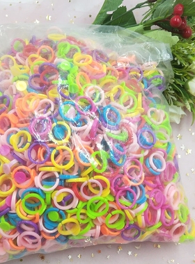 树脂儿童塑料戒指托彩色开口戒指圈手工DIY发饰材料饰品