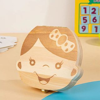 儿童乳牙盒牙齿收藏保存胎毛收纳盒子换牙纪念男孩女孩宝宝装放牙