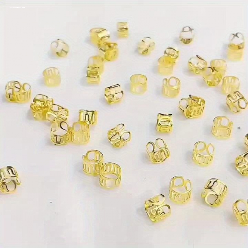 几何镂空金银色简约脏辫接发夹发扣