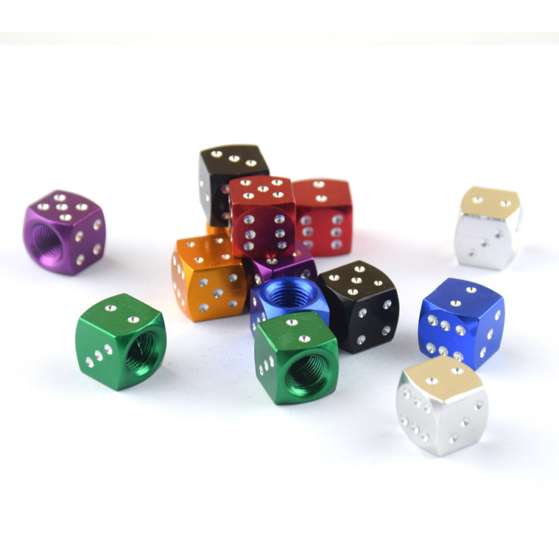 汽车轮胎多彩铝合金美式骰子气门