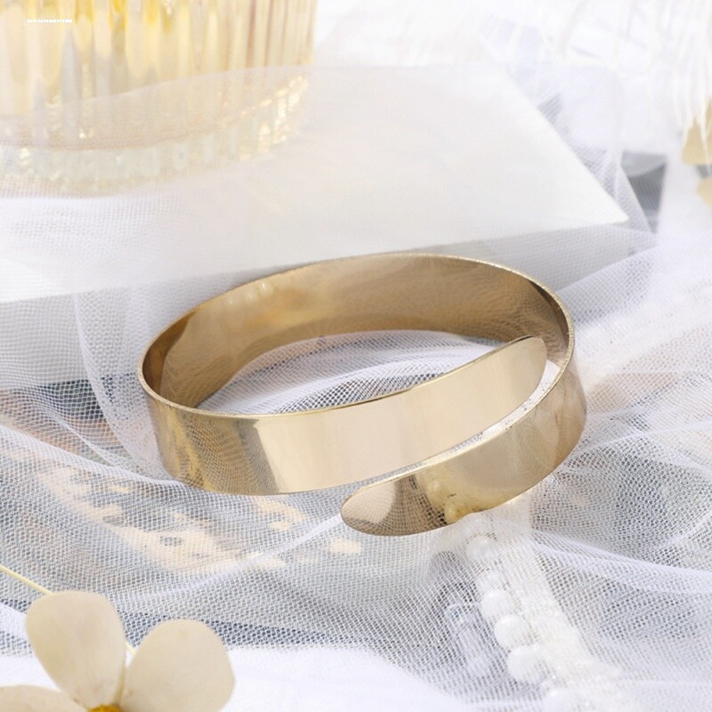 欧美夸张手饰品开口网状手环朋克臂环夜店女手镯