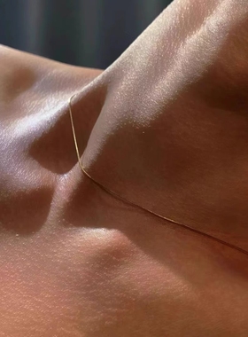 百搭王洗澡不用摘细款蛇骨链叠戴出片通勤高级感锁骨链