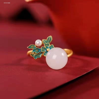 简约百搭夸张大颗梅花花朵戒指夏季可爱减龄神仙配饰