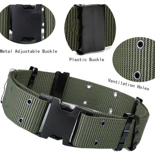作训外腰带黑色速开插扣战术户外腰封保安服配训练迷彩服宽腰带男