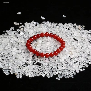 白水晶碎石消磁石净化碗盒子白水晶原石摆件造景石供曼扎宝石