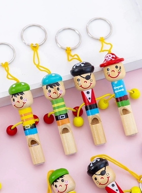 木制可爱儿童抽拉口哨变音实木推拉木笛子可变声儿童吹奏玩具乐器