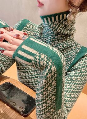 2025年新款高级感春秋爆款内搭高领毛衣女打底衫时髦时尚洋气2