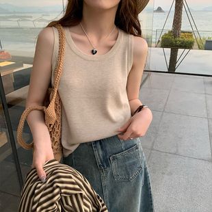 遮副乳无袖 内搭吊带打底衫 上衣夏外穿 春夏针织背心女2西装 025新款