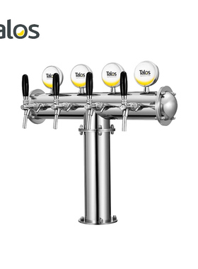 Talos塔罗斯啤酒设备酒吧餐厅不锈钢啤酒塔大T型4孔酒柱1045408