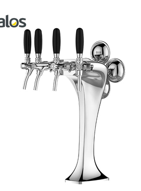 Talos塔罗斯桶装精酿啤酒打酒机分发设备酒吧啤酒柱眼镜蛇酒塔4孔