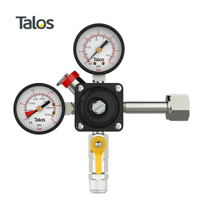 Talos塔罗斯啤酒分发设备一级减压阀带3/8快插二氧化碳气瓶压力表