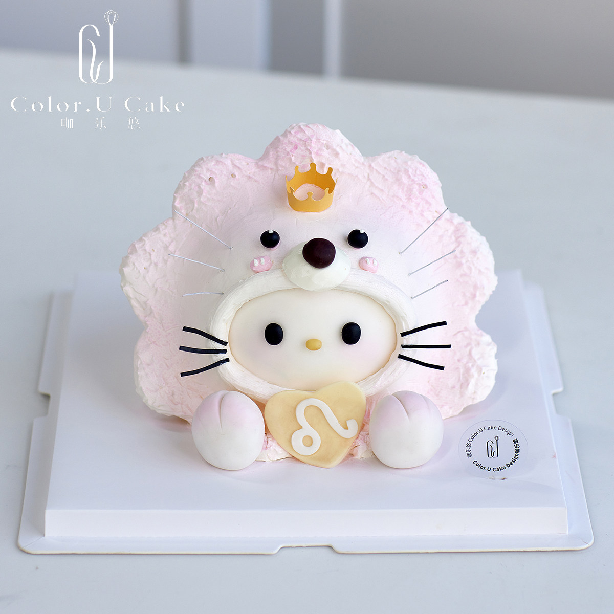 狮子座卡通kitty猫凯蒂猫兔子小熊星座女士儿童生日蛋糕杭州同城