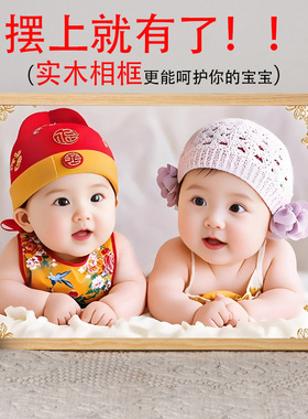 求子金童玉女助孕蛇年娃娃送子图宝宝画报摆件备孕男女龙凤胎孕妇